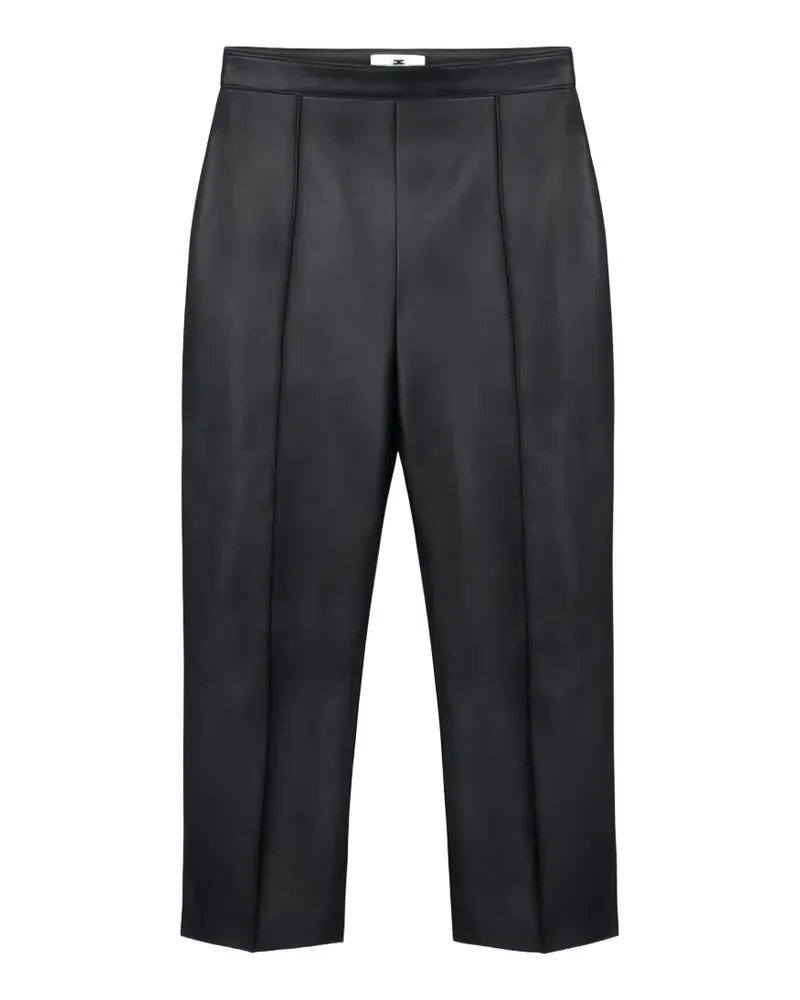 Elisabetta Franchi leather side-slits trousers - Schwarz Schwarz