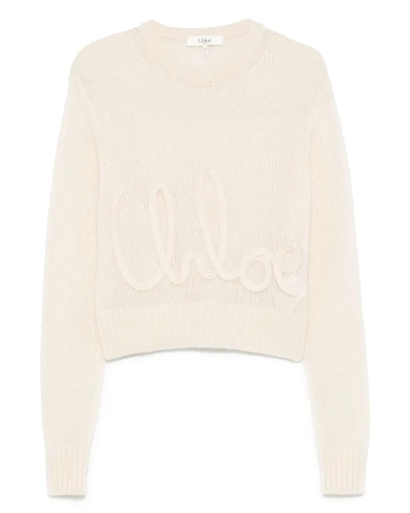 Chloé Pullover mit Logo-Verzierung - Nude Nude