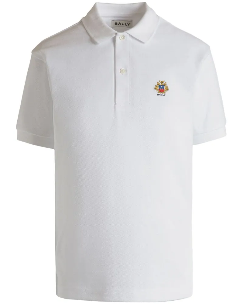 Bally Poloshirt mit Logo-Stickerei Weiß