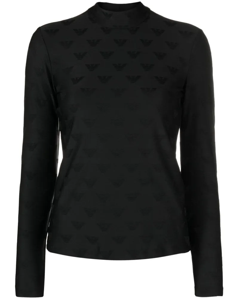 Emporio Armani Sweatshirt mit Logo - Schwarz Schwarz