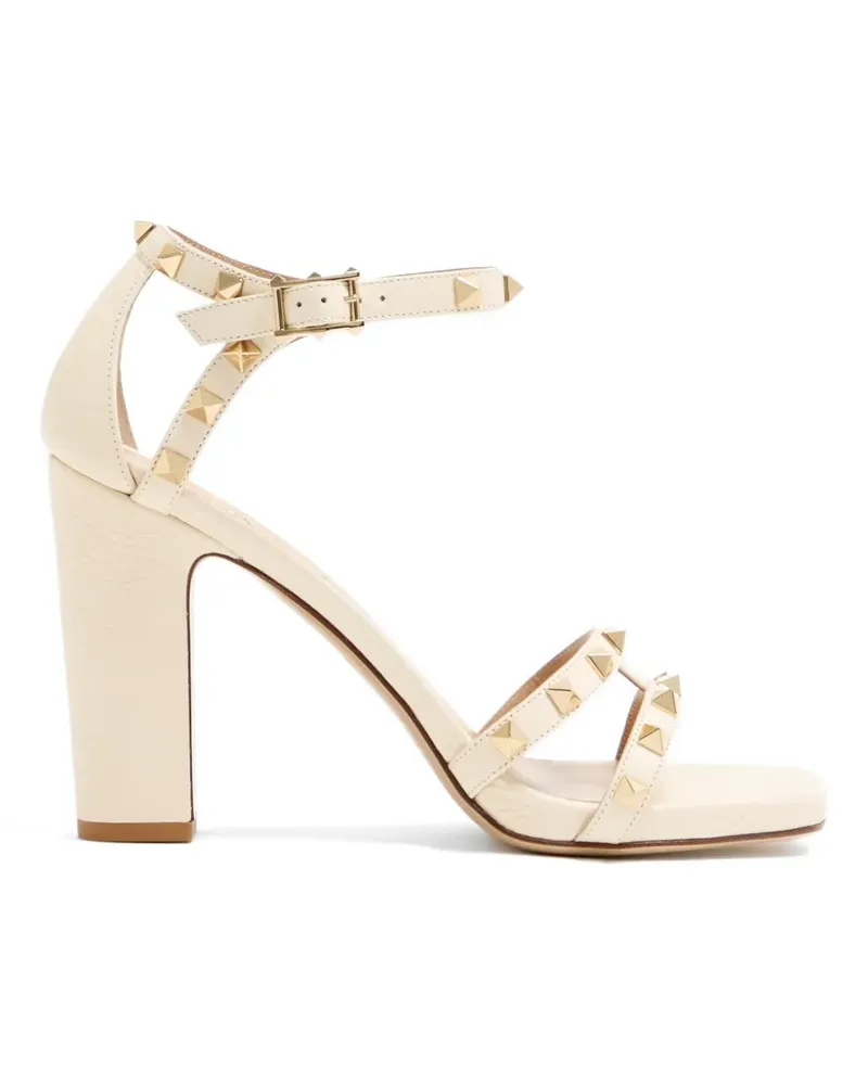 Valentino Garavani Rockstud Sandalen aus Kalbsleder mit Elchprägung 100mm - Nude Nude