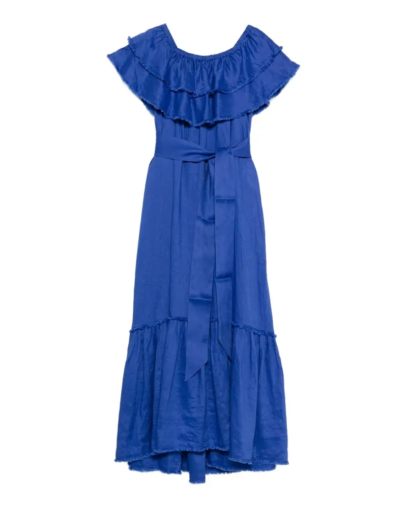P.A.R.O.S.H. P.A.R.O H. tie-belt maxi dress - Blau Blau