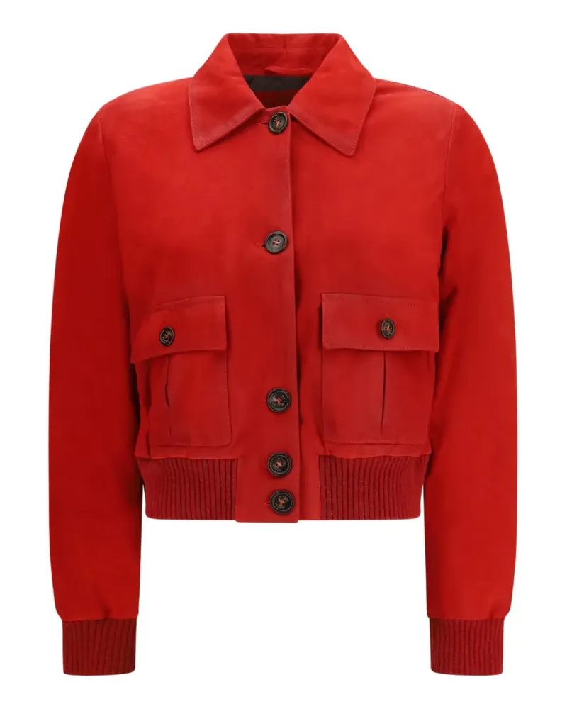 Valstar ino Cropped-Wildlederjacke - Rot Rot