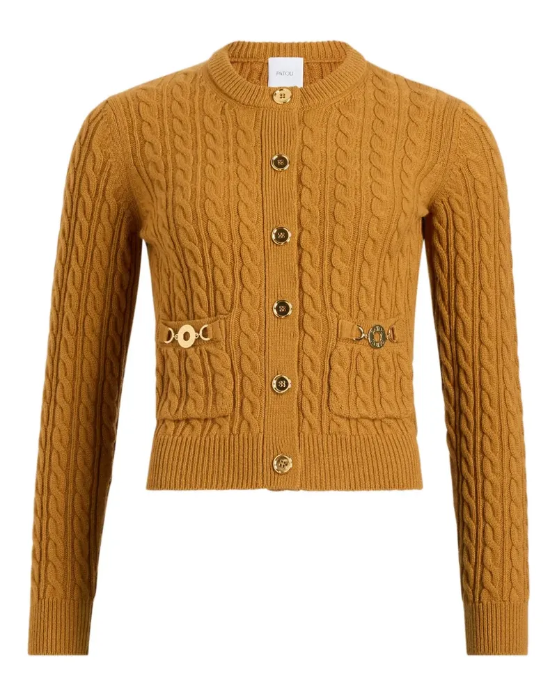 Patou Cardigan mit Zopfmuster - Braun Braun