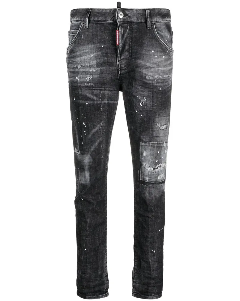 Dsquared2 Skinny-Jeans im Distressed-Look - Schwarz Schwarz