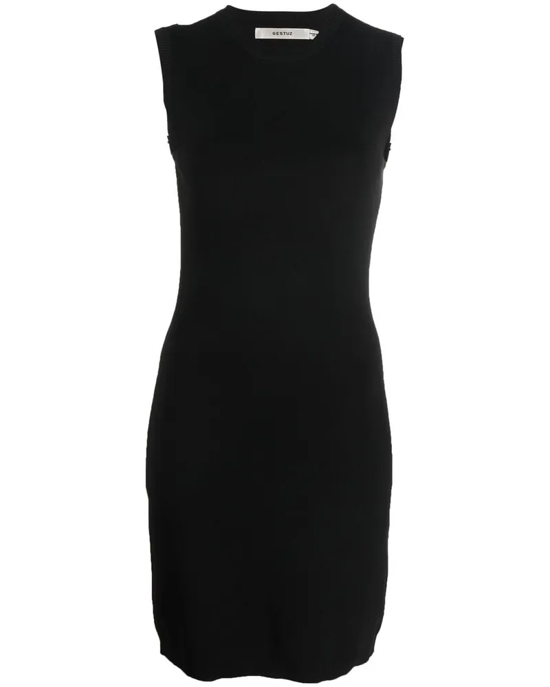 Gestuz Minikleid mit Cut-Out - Schwarz Schwarz