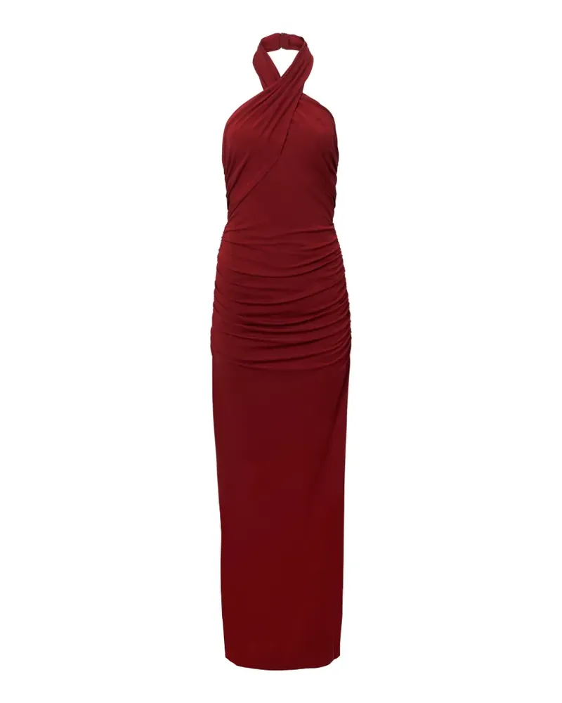 Carolina Herrera New York Neckholder-Abendkleid mit überkreuzten Trägern - Rot Rot