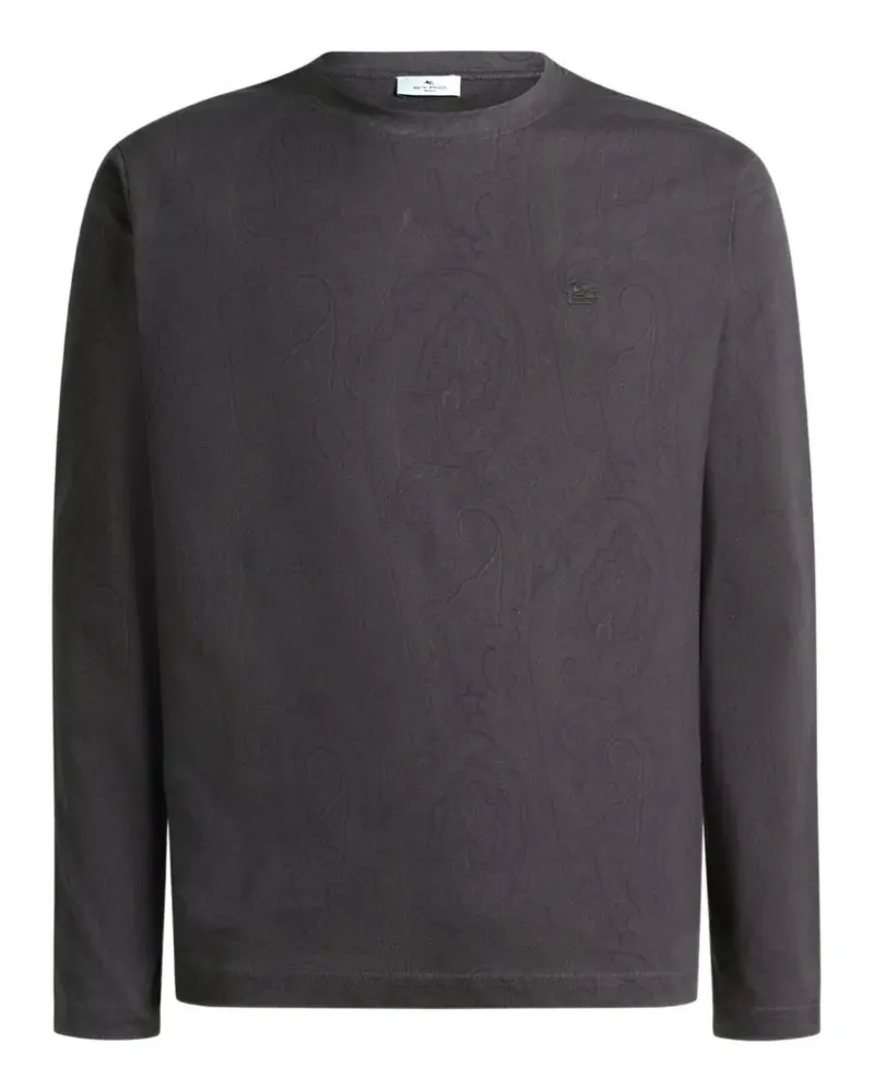 Etro cotton-jersey sweater with Arnica-motif - Grau Grau