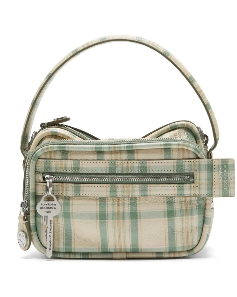 Acne Studios check-print leather cross body bag - Nude Nude