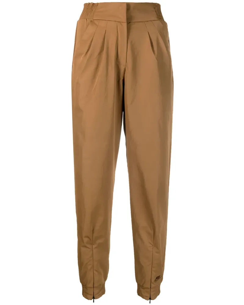 Nike Taillenhose mit Logo-Stickerei - Braun Braun