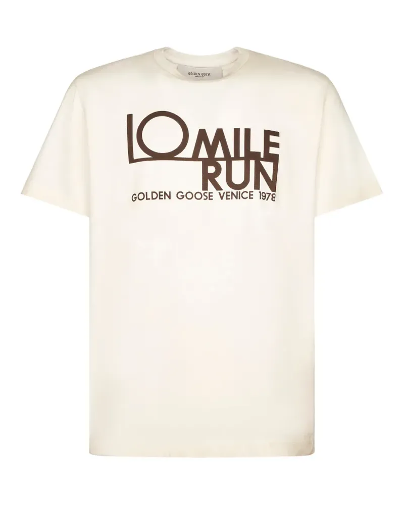 Golden Goose T-Shirt mit Logo-Print - Nude Nude