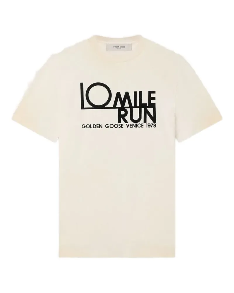 Golden Goose T-Shirt mit Logo-Print - Nude Nude