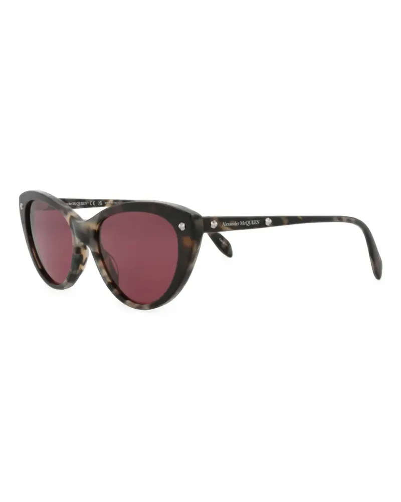 Alexander McQueen stud-embellished cat-eye frame sunglasses - Braun Braun
