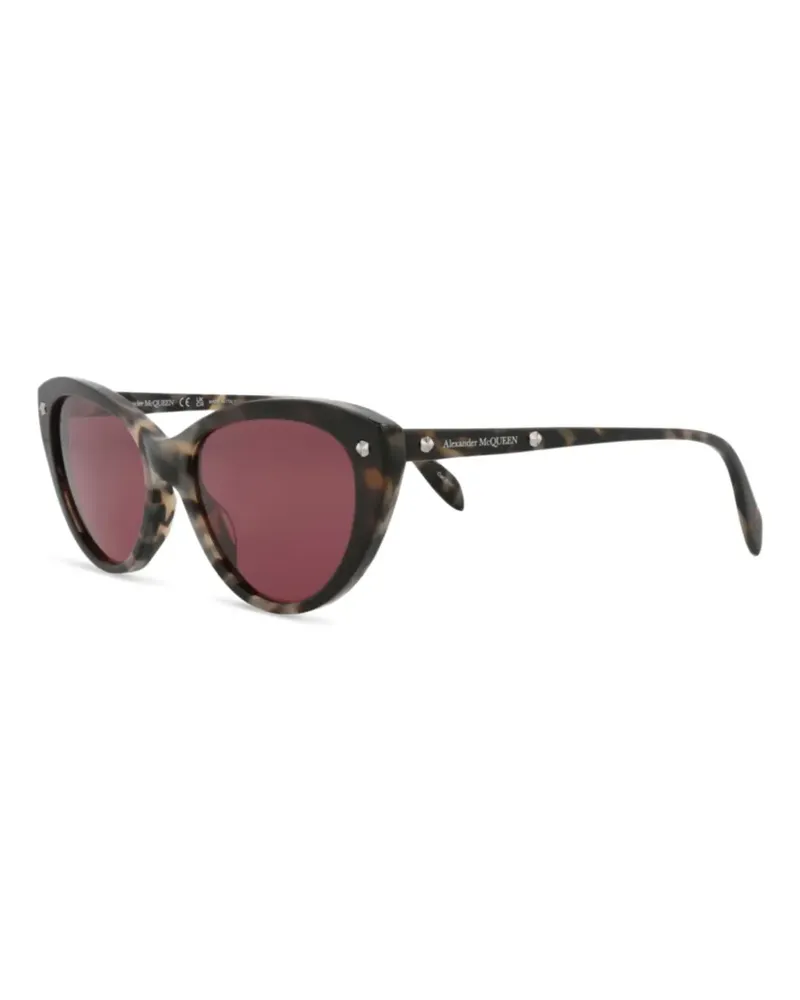 Alexander McQueen Cat-Eye-Sonnenbrille mit Nieten - Braun Braun