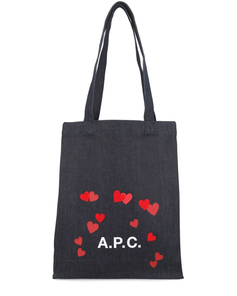 A.P.C. Lou Blondie Handtasche aus Canvas Blau