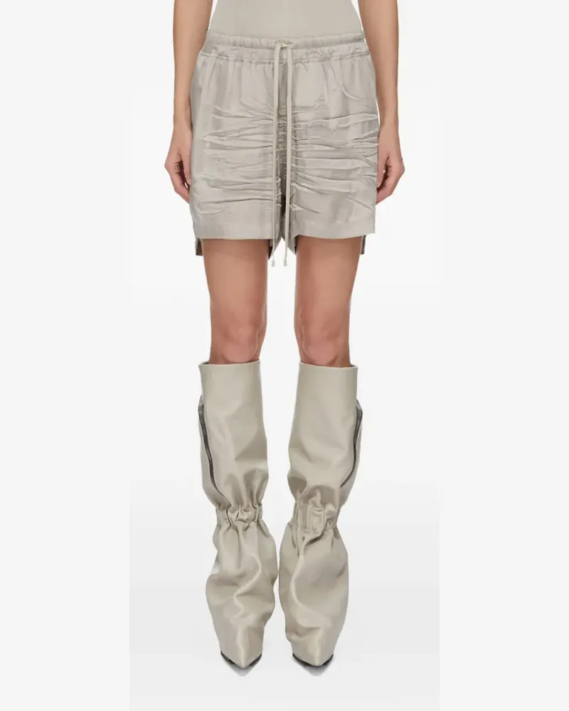 Rick Owens Temple ruched shorts - Nude Nude