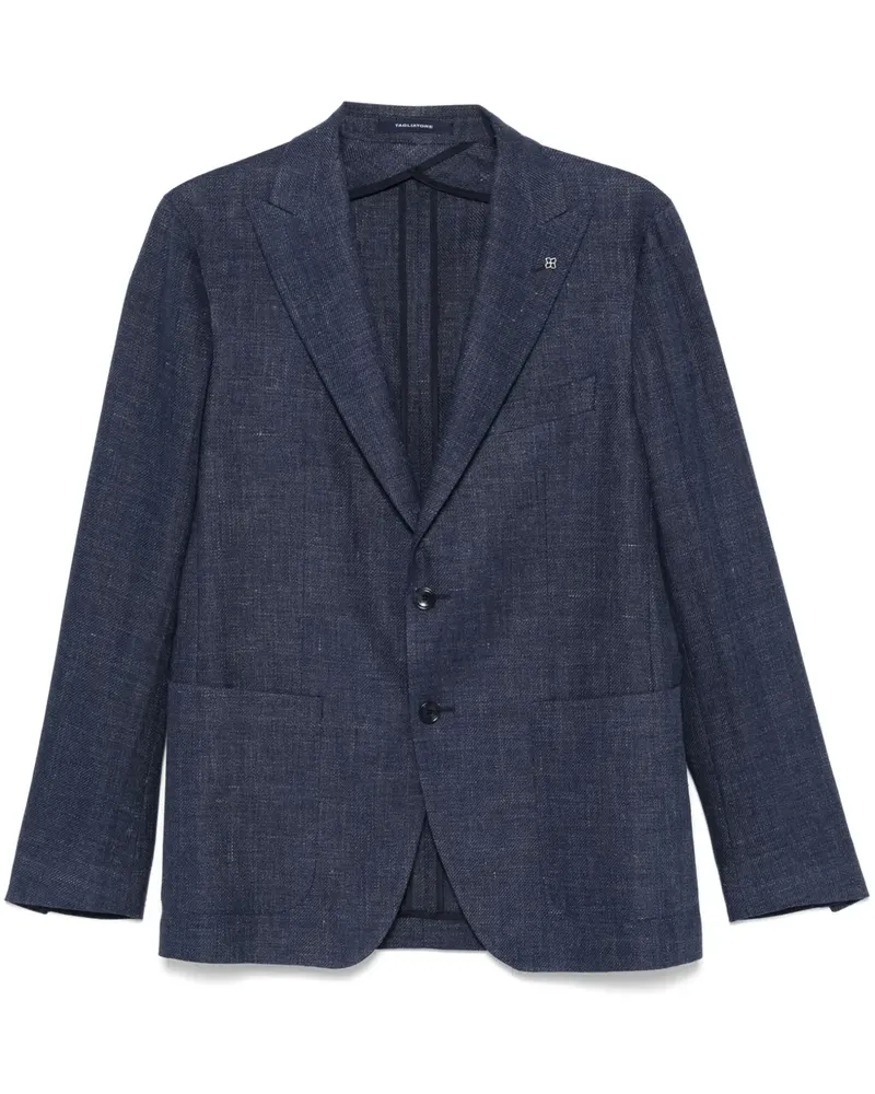 Tagliatore Sakko mit Slub-Struktur - Blau Blau