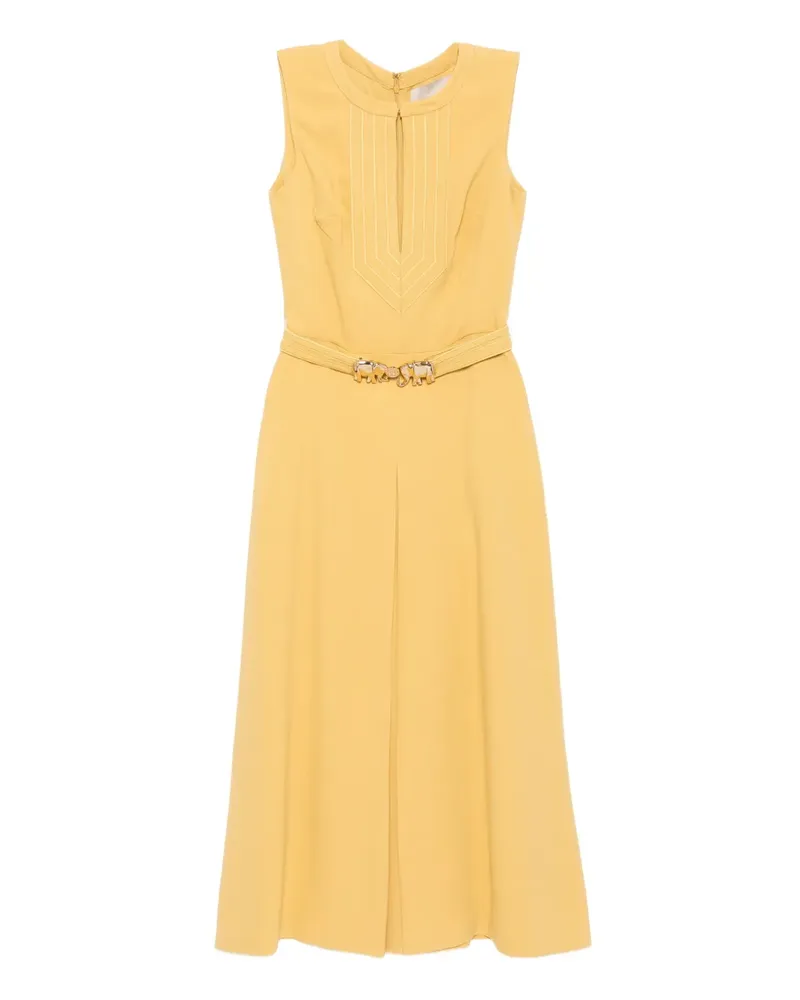 Elie Saab Midikleid mit Elefanten-Schnalle - Nude Nude