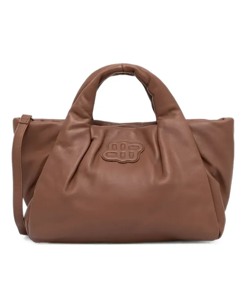 MUNTHE small Lixia padded logo-patch tote bag - Braun Braun