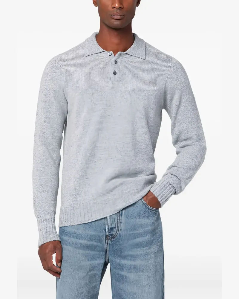 Drumohr  Langärmeliges Poloshirt - Grau Grau