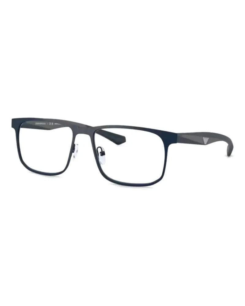 Emporio Armani Brille mit eckigem Gestell - Blau Blau