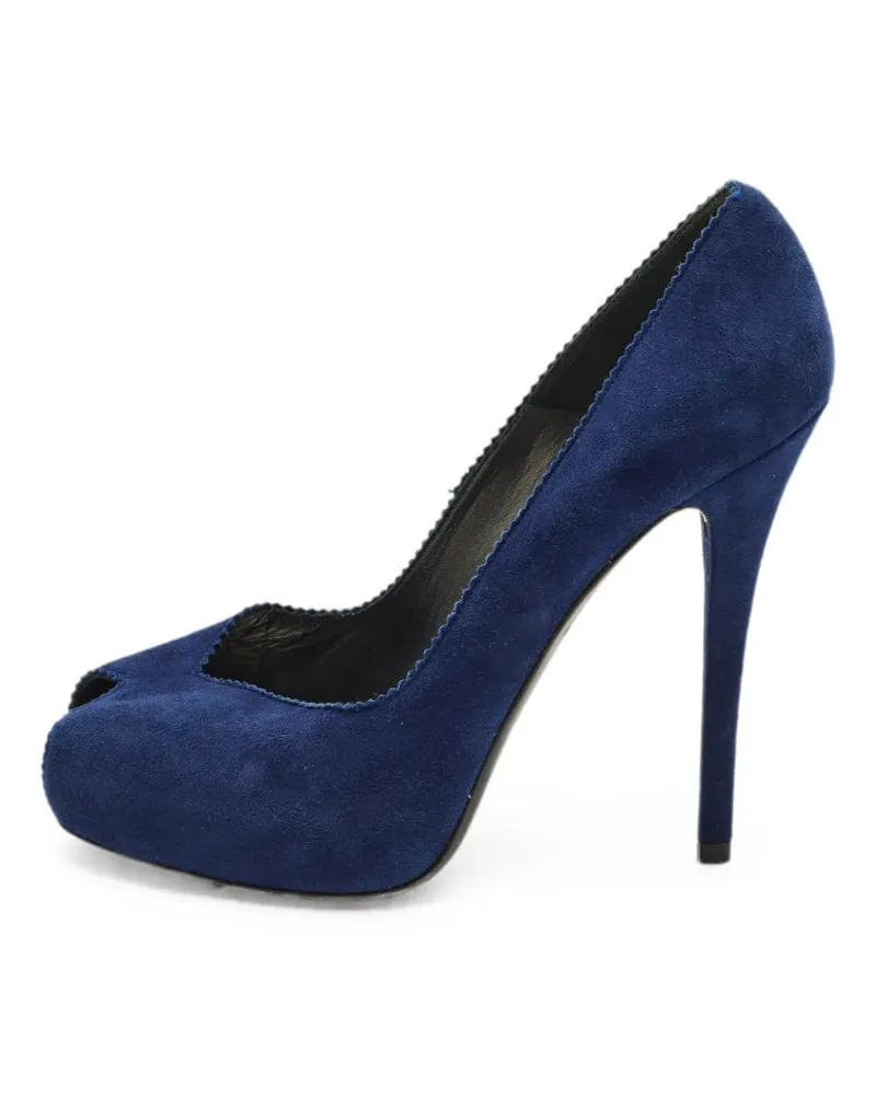 Stuart Weitzman peep-toe heeled pumps - Blau Blau