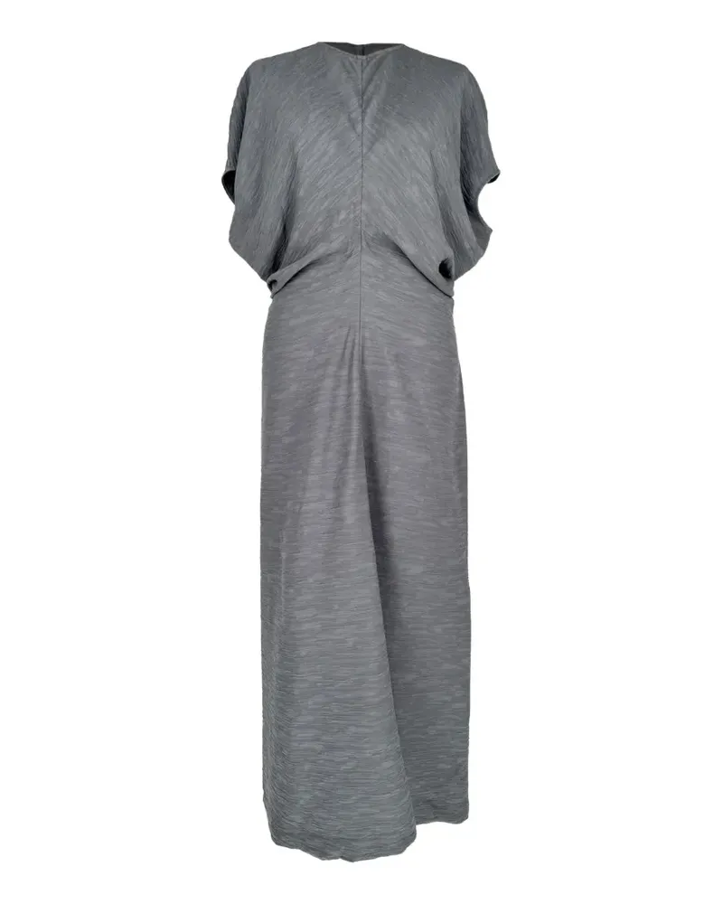 Totême Slouch-Waist crinkled maxi dress - Grau Grau