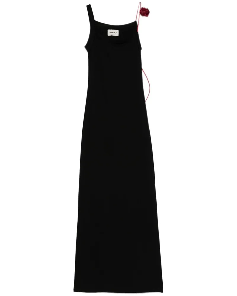 Seen Users Surrealist Maxikleid - Schwarz Schwarz
