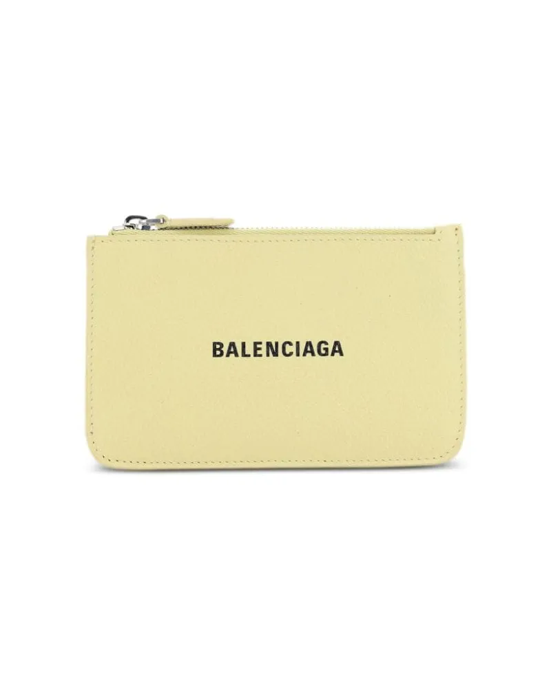 Balenciaga Portemonnaie mit Logo-Print - Gelb Gelb