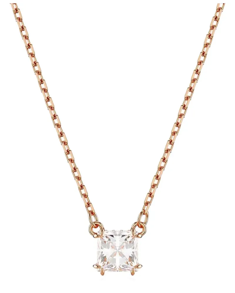 Swarovski Stilla Halskette mit eckigem Anhänger - Rosa Rosa