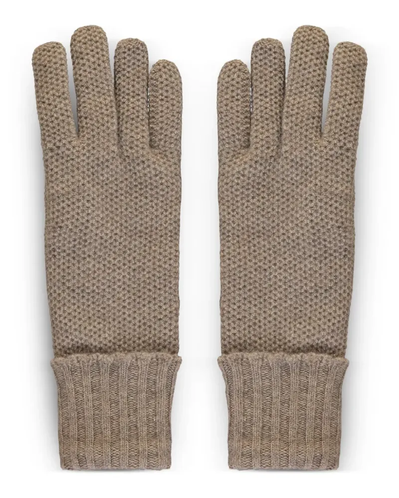 MOORER Handschuhe mit geripptem Besatz - Nude Nude