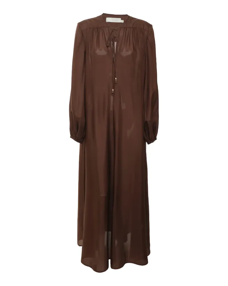 Zimmermann Maxikleid aus Seide - Braun Braun