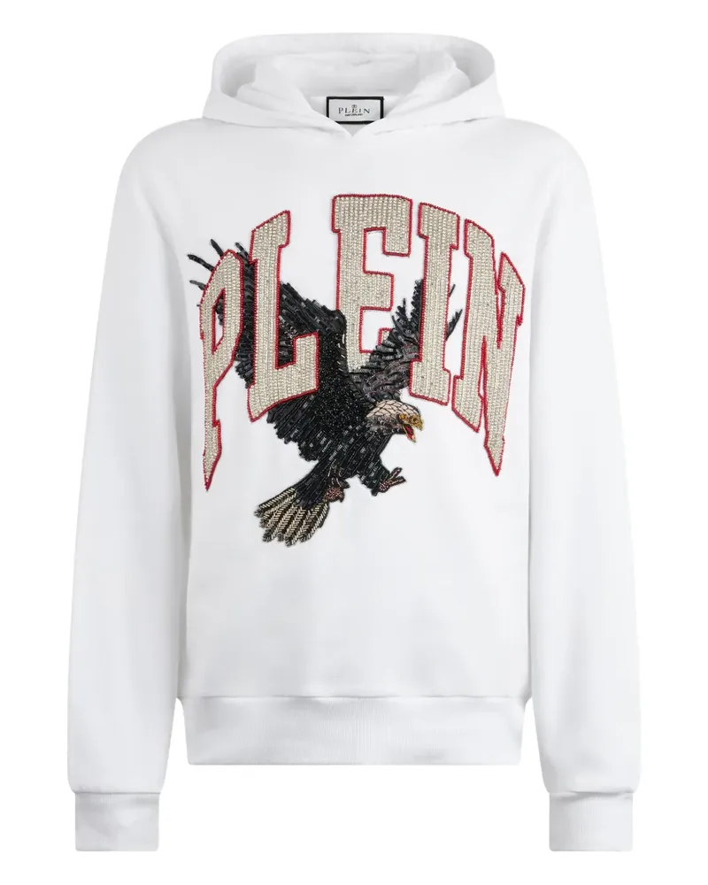 Philipp Plein Hoodie mit Adler - Weiß Weiß