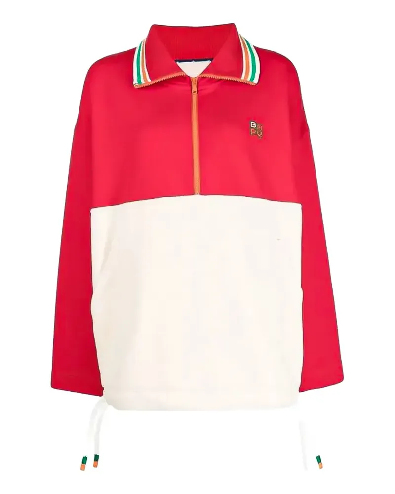 BAPE two-tone half-zip sweatshirt - Rot Rot
