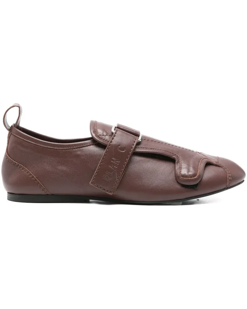 PLAN C Sneakers mit Schnallenriemen - Braun Braun