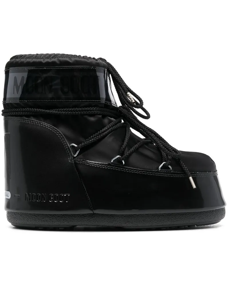 Moon Boot Schnürstiefel mit dicker Sohle - Schwarz Schwarz