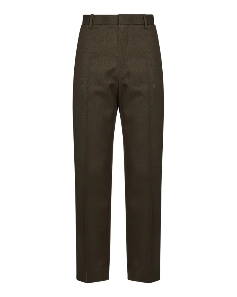 Victoria Beckham Klassische Hose mit Bügelfalten - Grün Grün