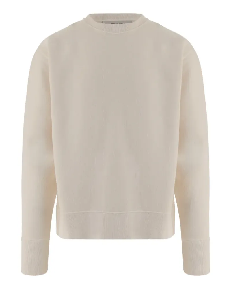 Golden Goose logo-patch cotton sweater - Nude Nude