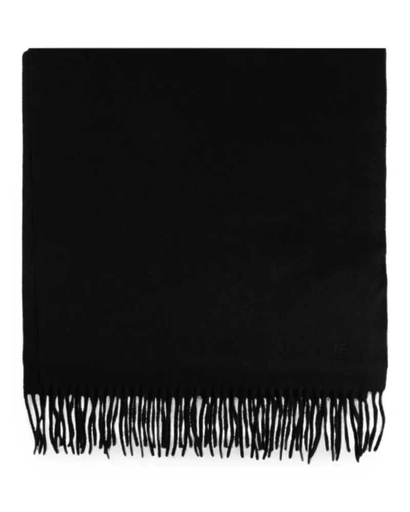 Tom Ford fringed cashmere scarf - Schwarz Schwarz