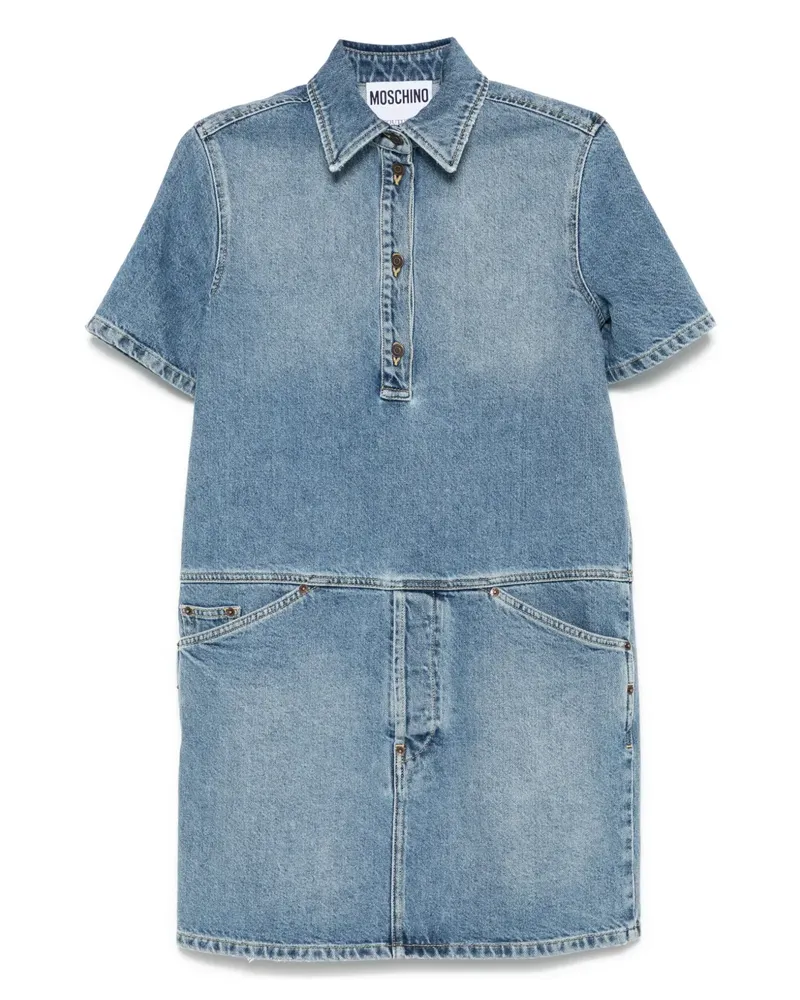 Moschino Klassisches Jeans-Minikleid - Blau Blau