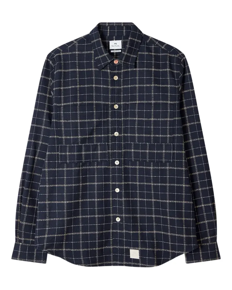 Paul Smith check pocket shirt - Blau Blau