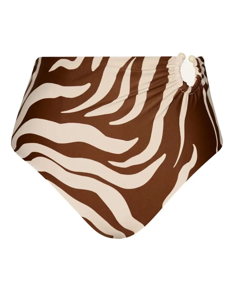 Johanna Ortiz Taita Bikinihöschen mit Animal-Print - Nude Nude