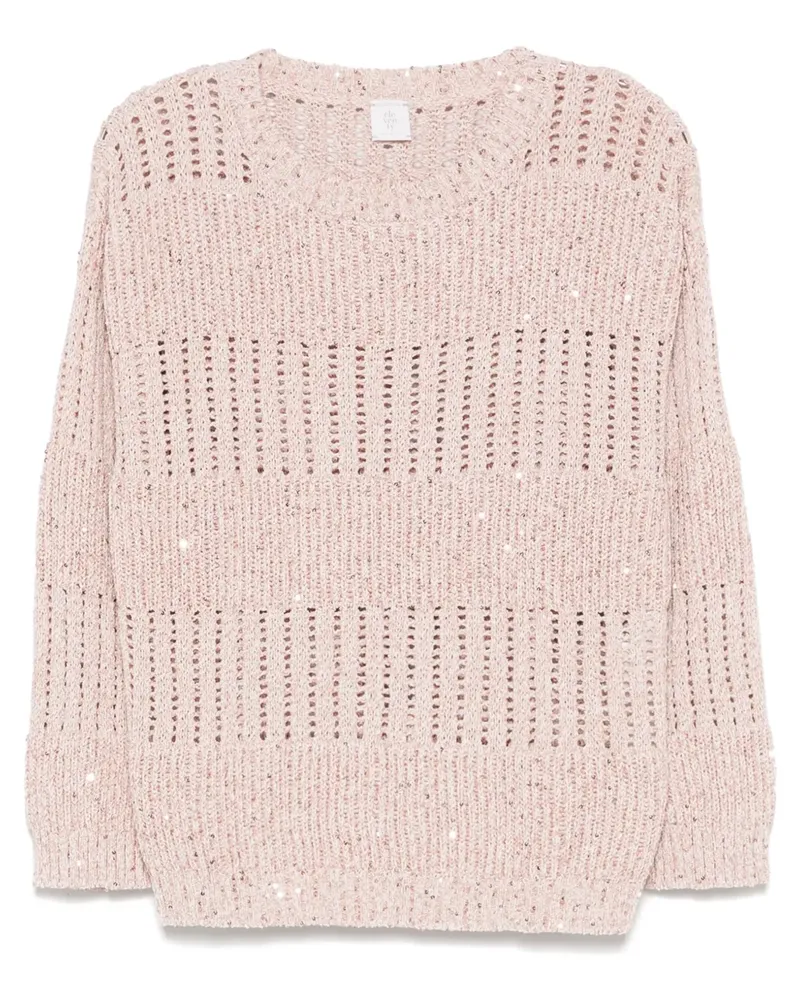 Eleventy Pullover mit Pailletten - Rosa Rosa