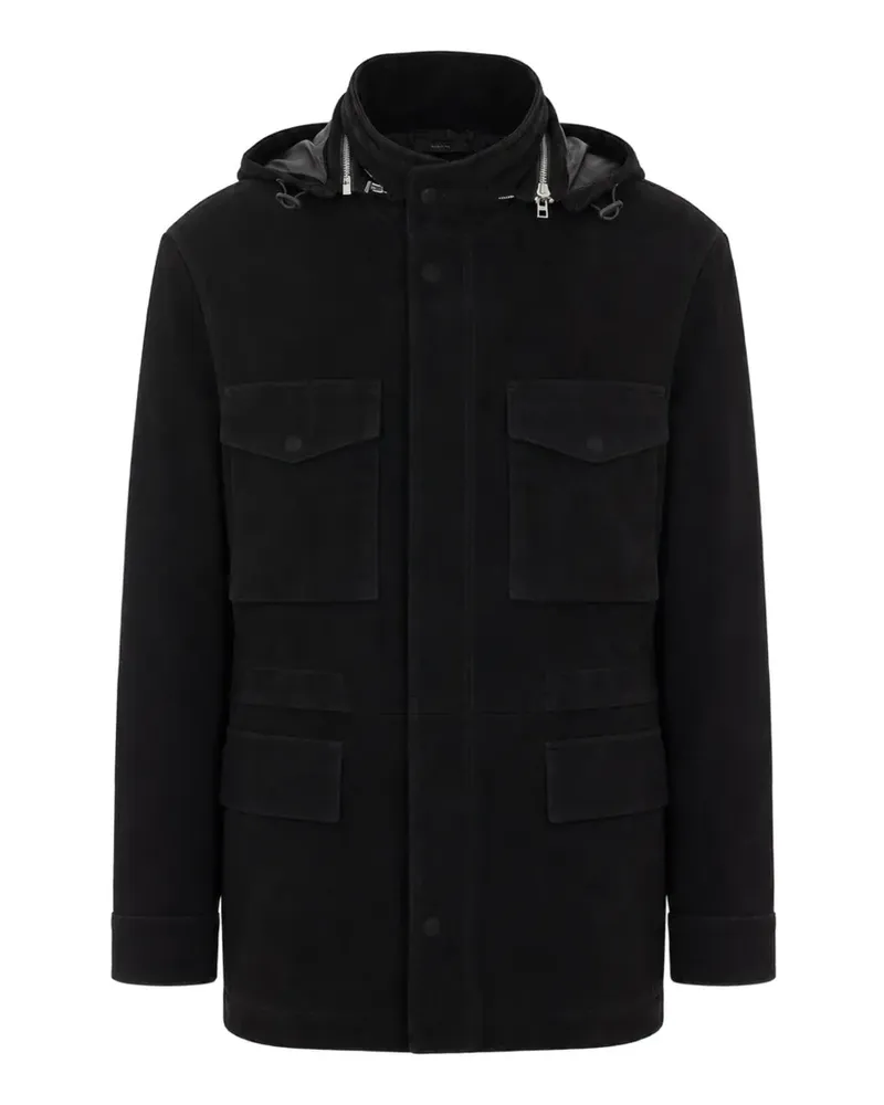 Tom Ford Wildlederjacke mit Kapuze - Schwarz Schwarz