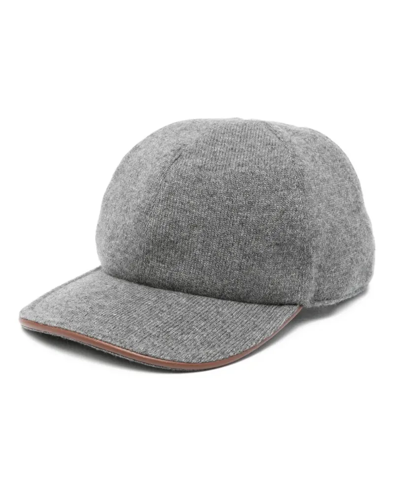 Kiton Baseballkappe aus Kaschmir - Grau Grau