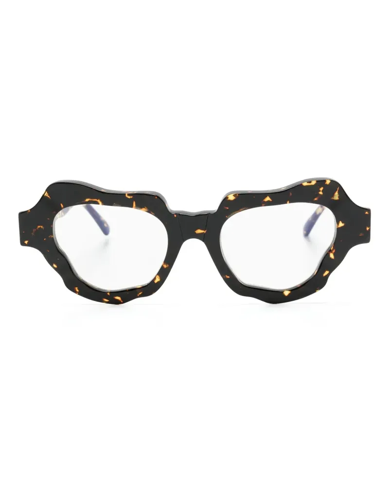 KUBORAUM G2 Hof Brille mit ovalem Gestell - Braun Braun