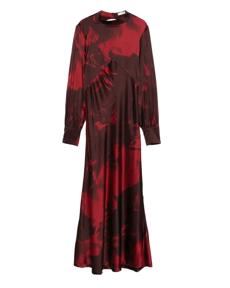 Gestuz Maxikleid mit Blumen-Print - Rot Rot