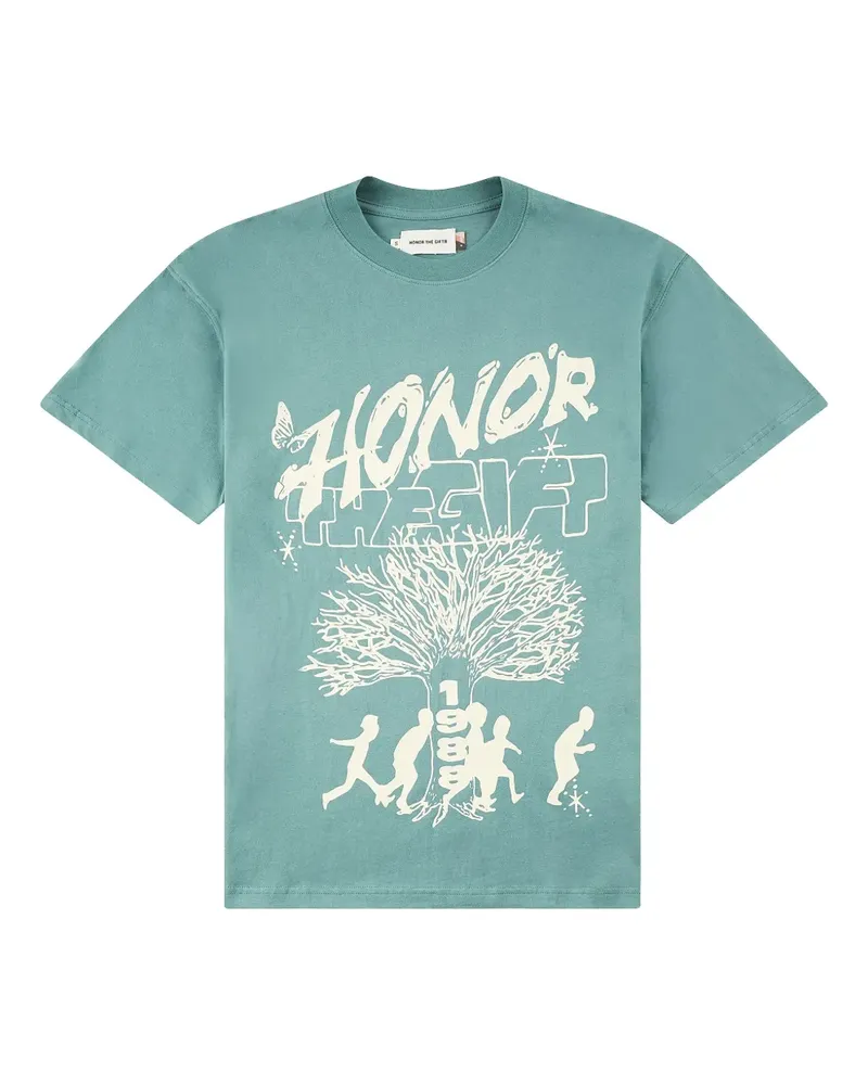 Honor The Gift Family Tree T-Shirt - Grün Grün