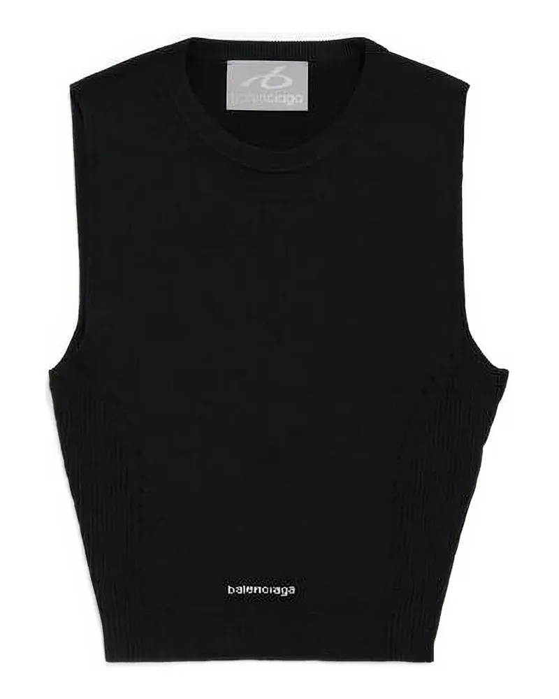 Balenciaga Cropped-Oberteil aus TechWear - Schwarz Schwarz