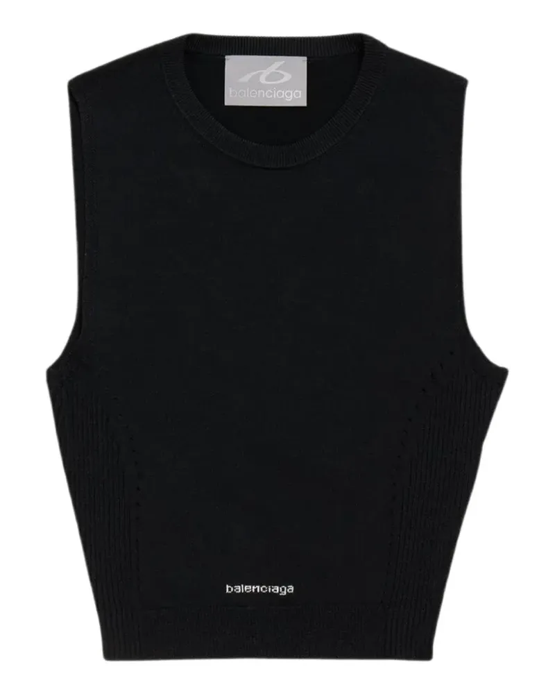 Balenciaga TechWear Cropped-Top - Schwarz Schwarz